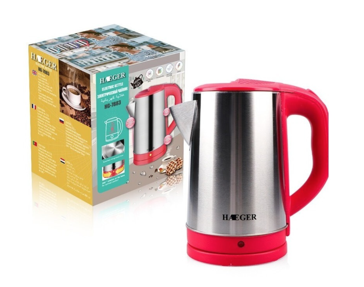 Hervidor Eléctrico Tetera Agua Caliente Calentador Té Café 2.3 Lts-3