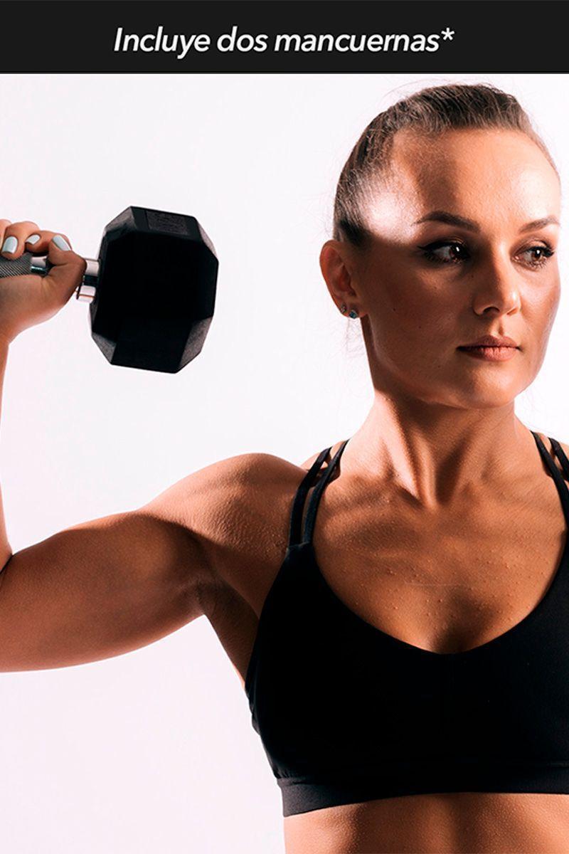 Pack de 2 Mancuernas Hexagonales 10 Kg Negro-1