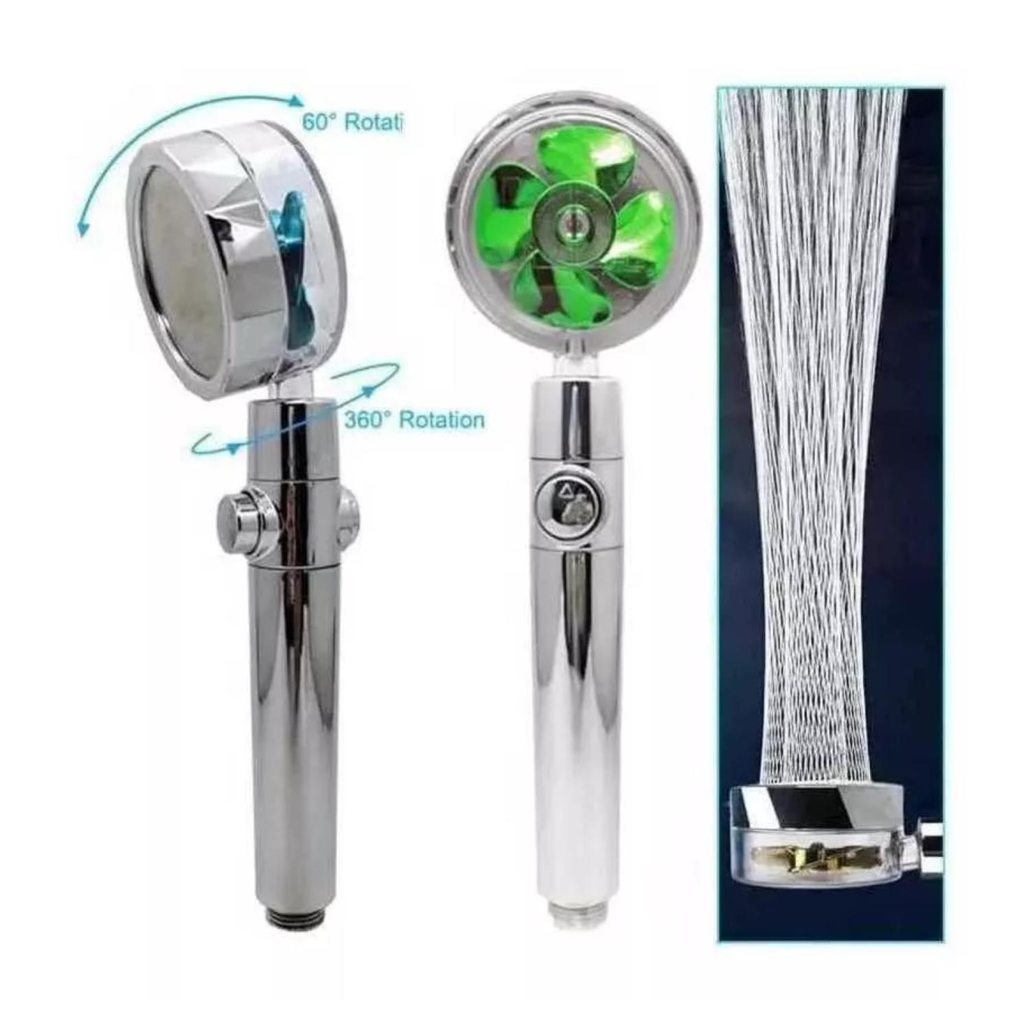 Cabezal Ducha Spa Alta Presion Turbina Espiral Acero Inox-1