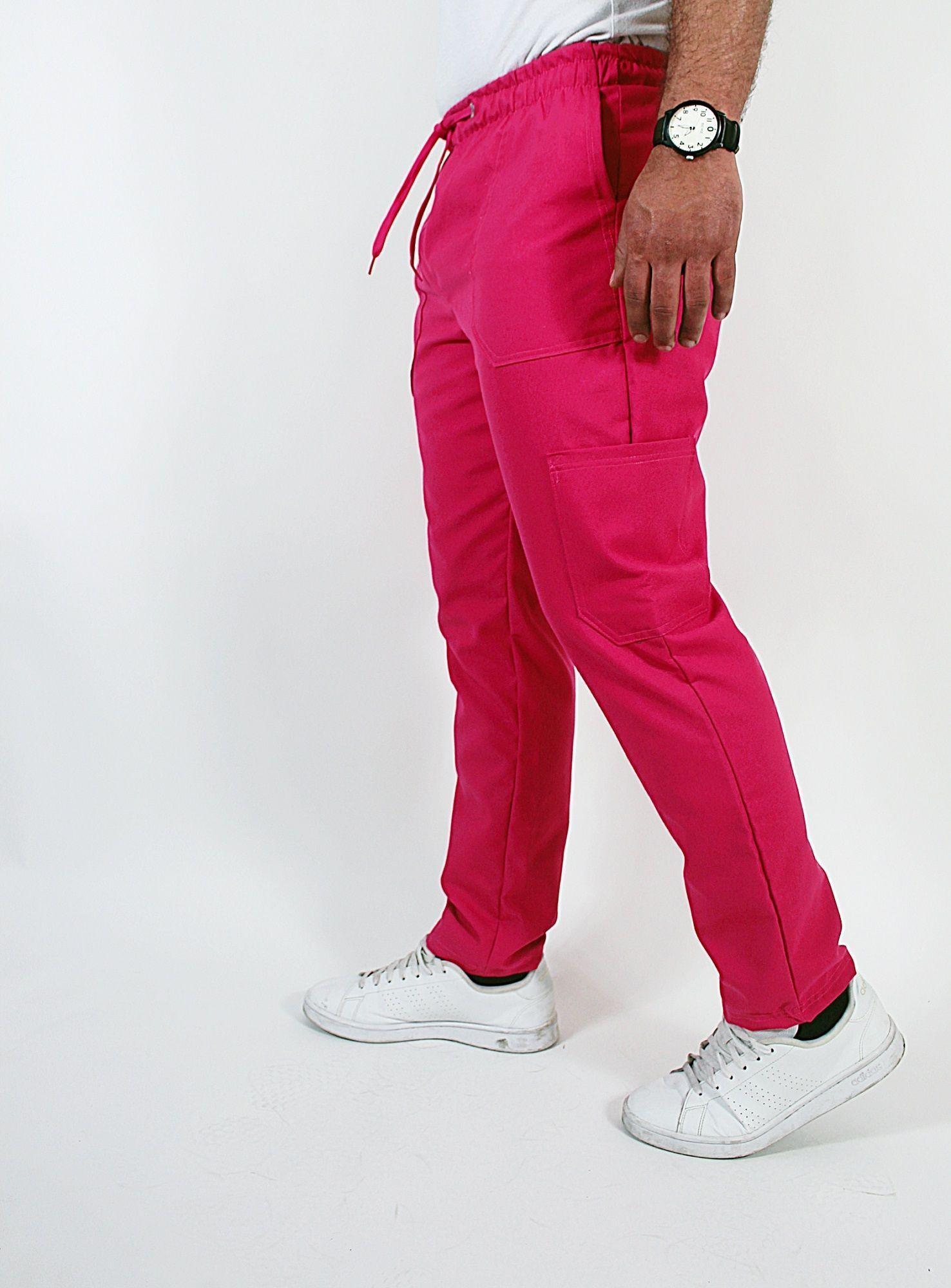 Pantalón Clínico Recto Antibacterial y Antifluidos Rosado-2