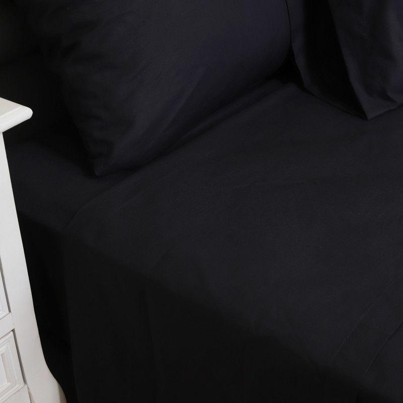 Sábana ArtHome - 1,5 Plazas - Negro -144 Hilos-3