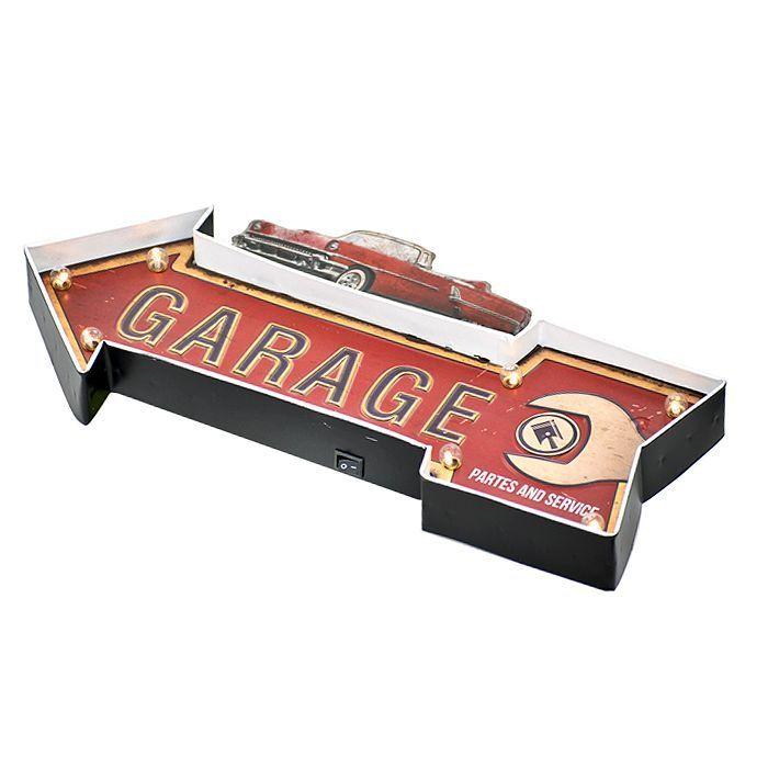 LETRERO VINTAGE LED GARAGE (48 x 5 x 23 cm)-1