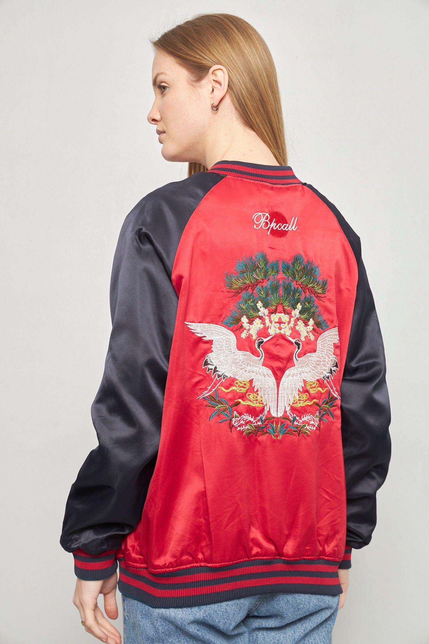 Bomber casual reciclado multicolor fashion talla L  -1