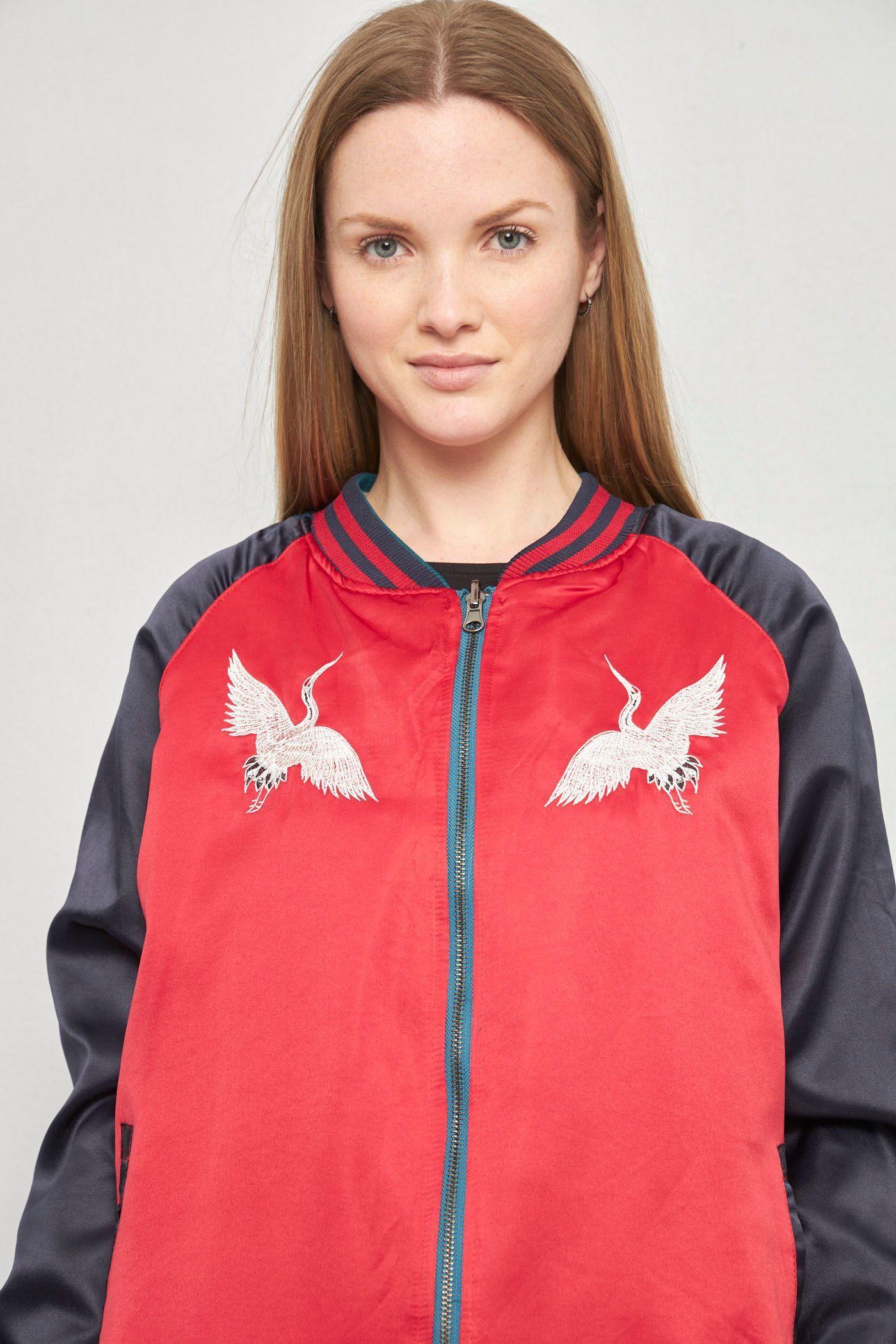 Bomber casual reciclado multicolor fashion talla L  -4