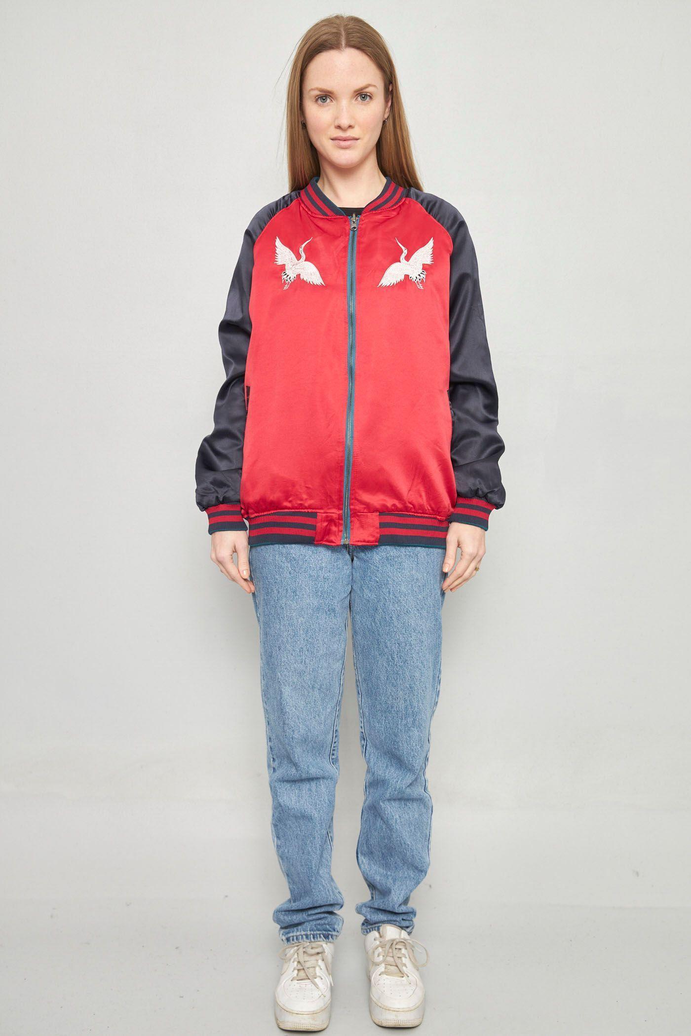 Bomber casual reciclado multicolor fashion talla L  -3