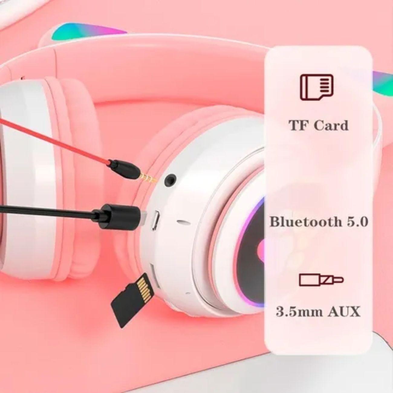 Audifono Bluethooth Inalámbricos Oreja Gato Cat-2