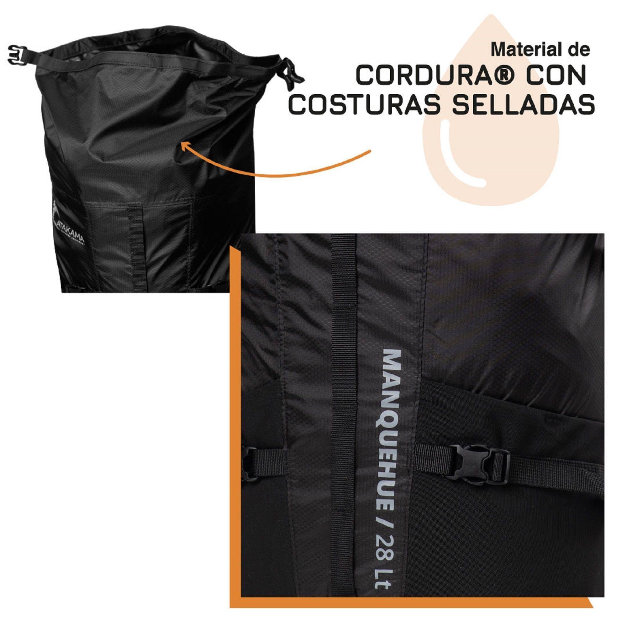 Mochila Plegable Seca Manquehue Negra 28 LT Atakama Outdoor-3