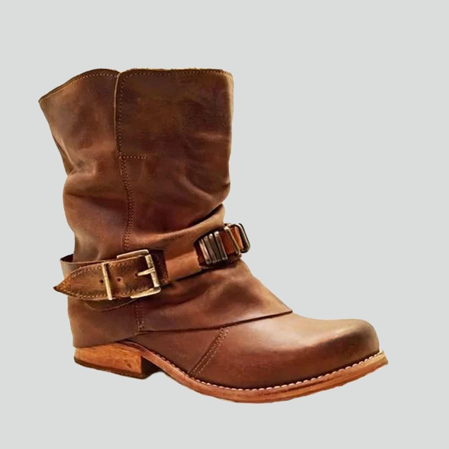 BOTIN COLOMBA CUERO TOSTADO AMANO SHOES-0