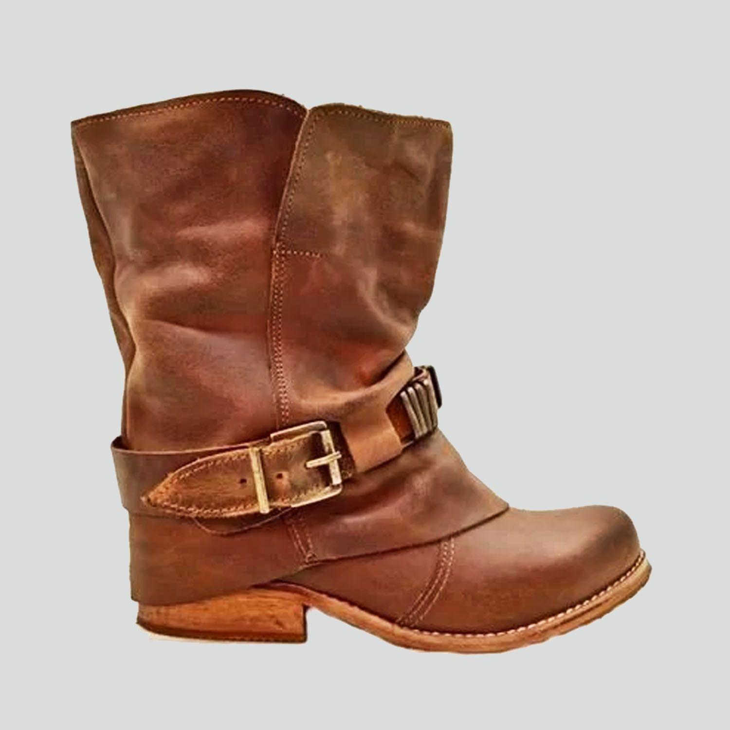 BOTIN COLOMBA CUERO TOSTADO AMANO SHOES-1