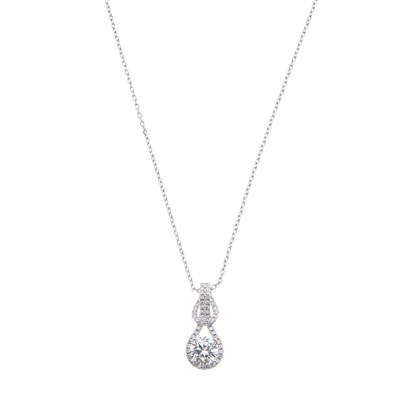 Collar Punto de Luz Munik con Baño de Rodio Micro Pave Sara K Joyas-0