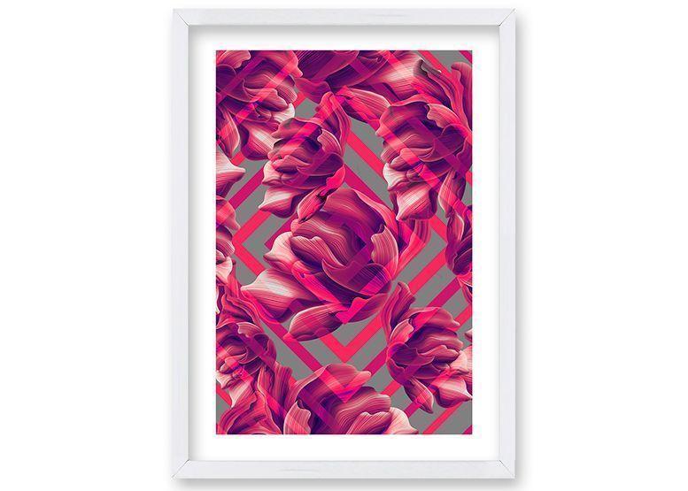 Cuadro 70x50 cm ilustración Diamante rosa-0