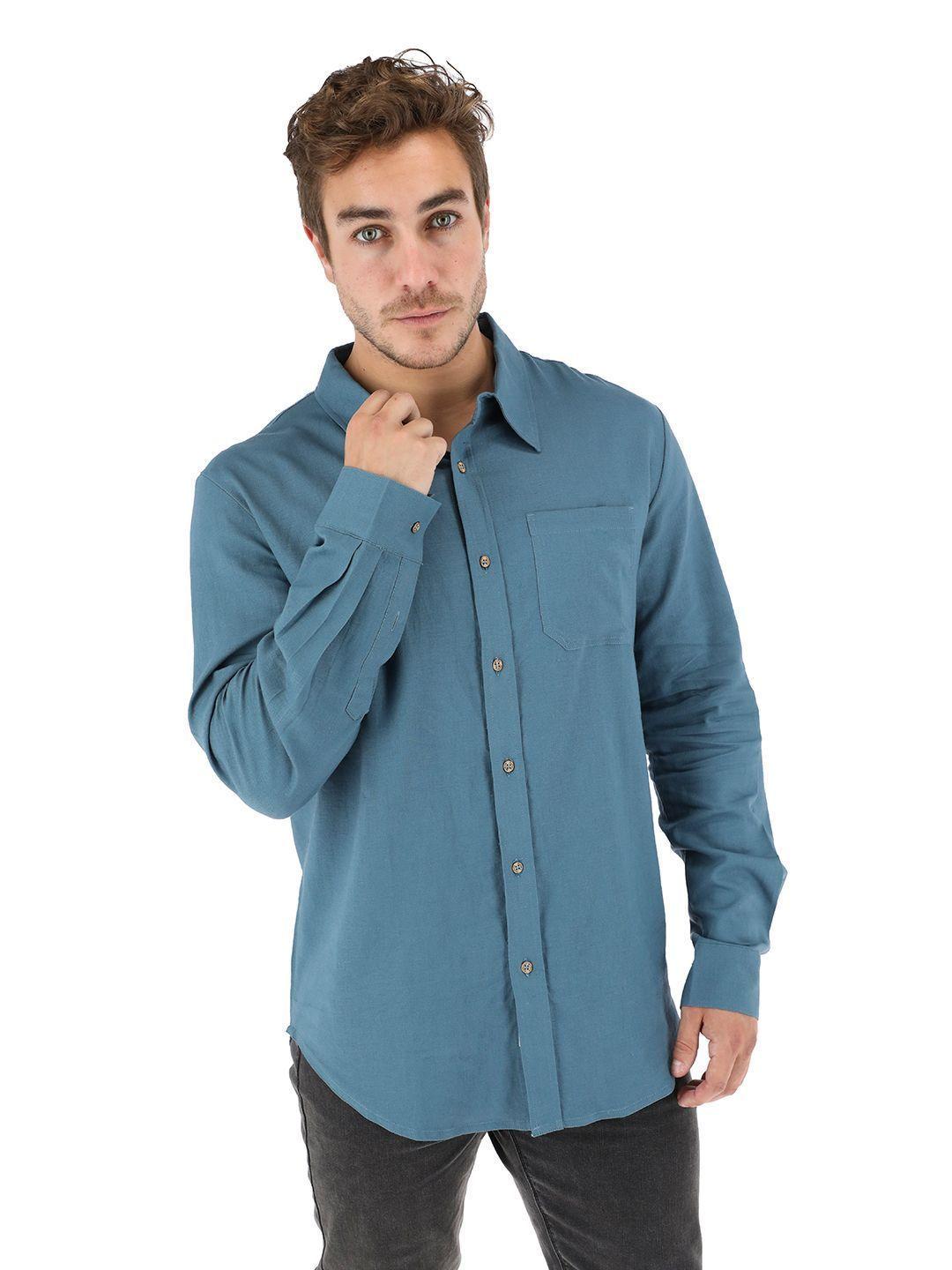 Camisa Anemona Petroleo Hombre-0