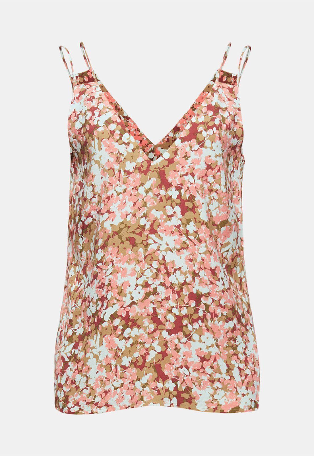 Blusa De Tirantes Con Estampado Esprit-3