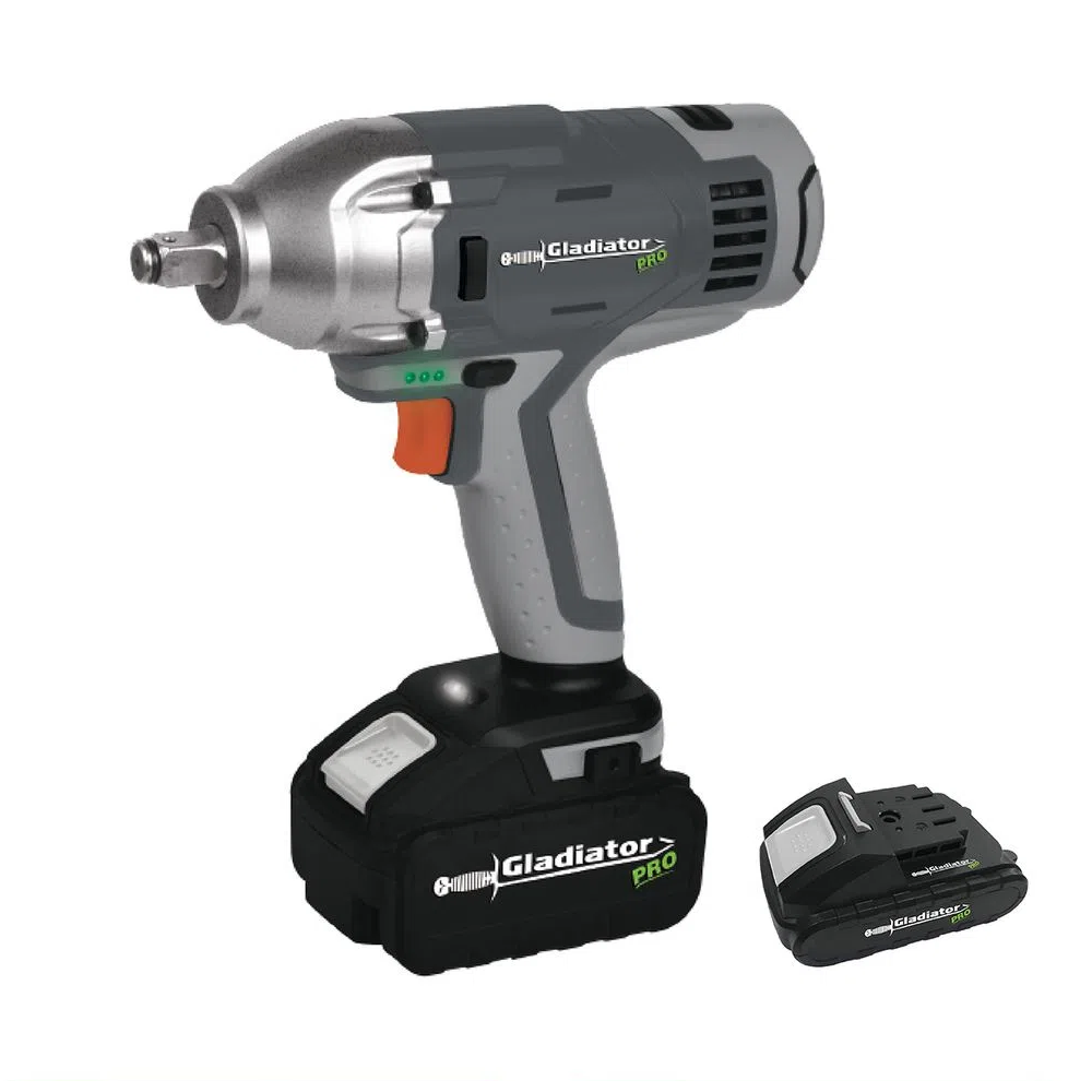 Llave Impacto 1/2" 18V + 2 Bat 2Ah + Cargador LI 8400/18 C1 Gladiator    -0
