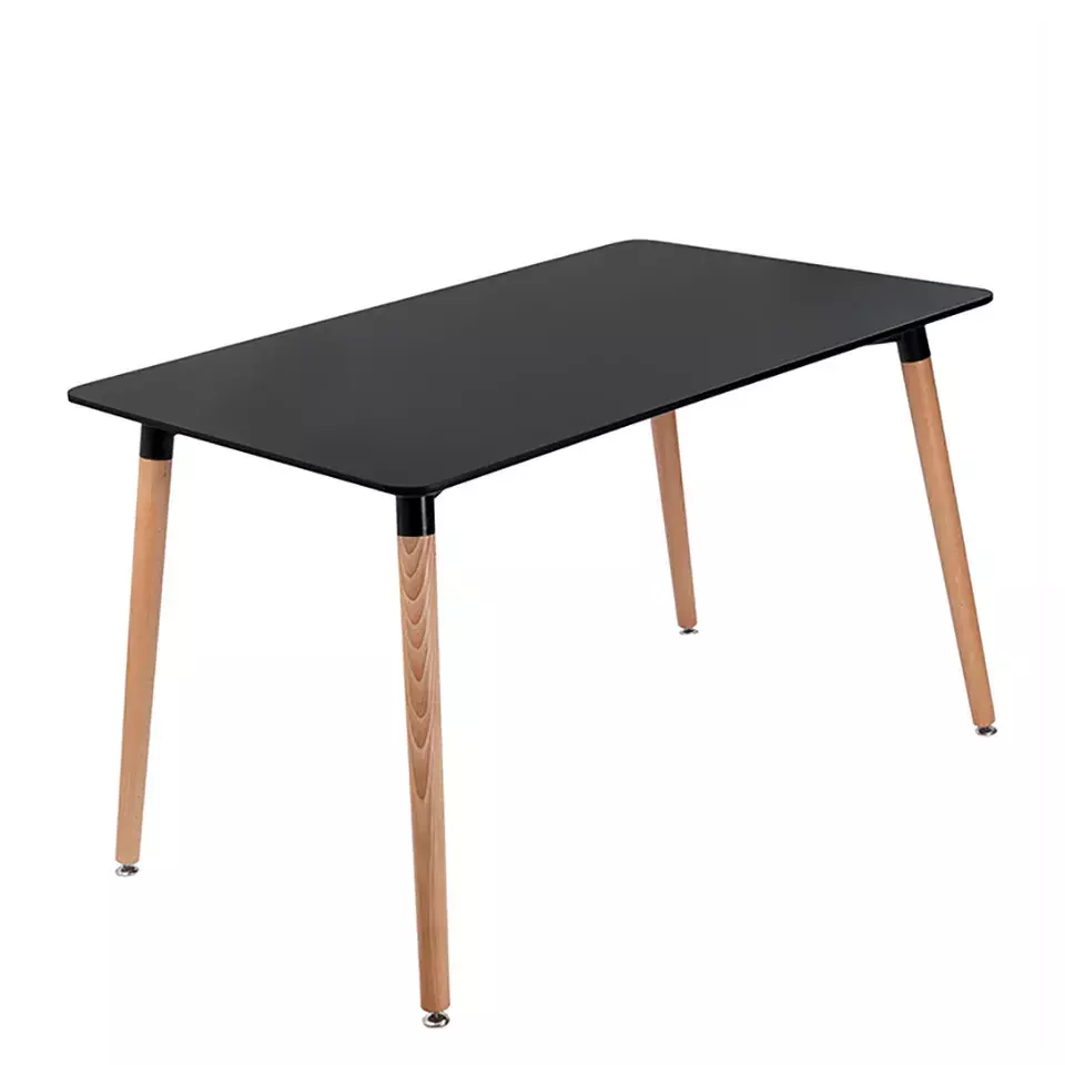 Mesa Rectangular Color Negro 120x80cm-0