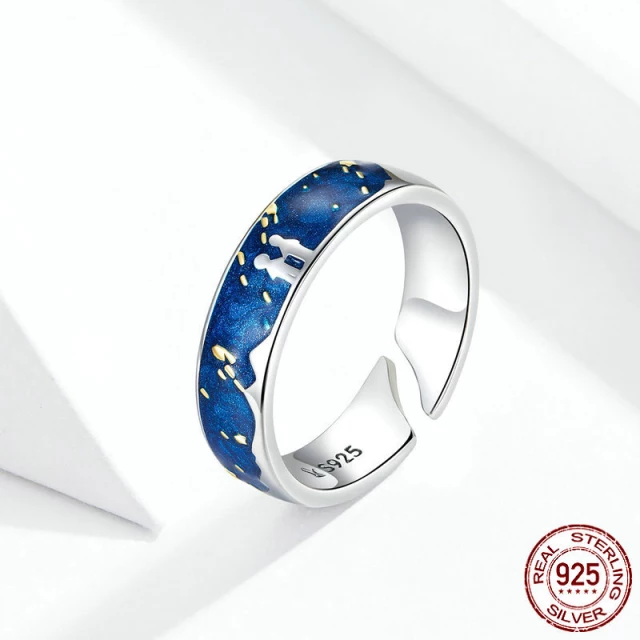 Anillo Van Gogh Ajustable Plata 925-3