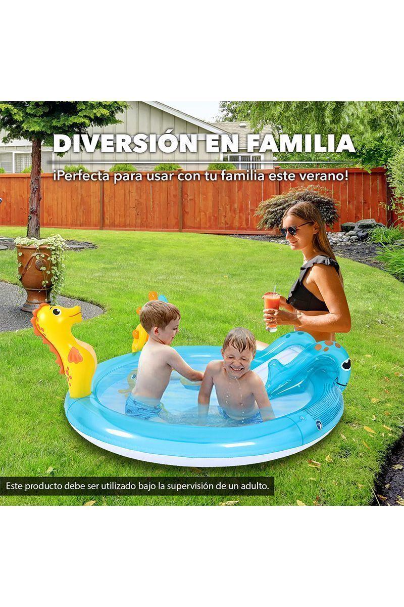 Piscina de Juegos 152 L 40x152x200 cm Celeste-4