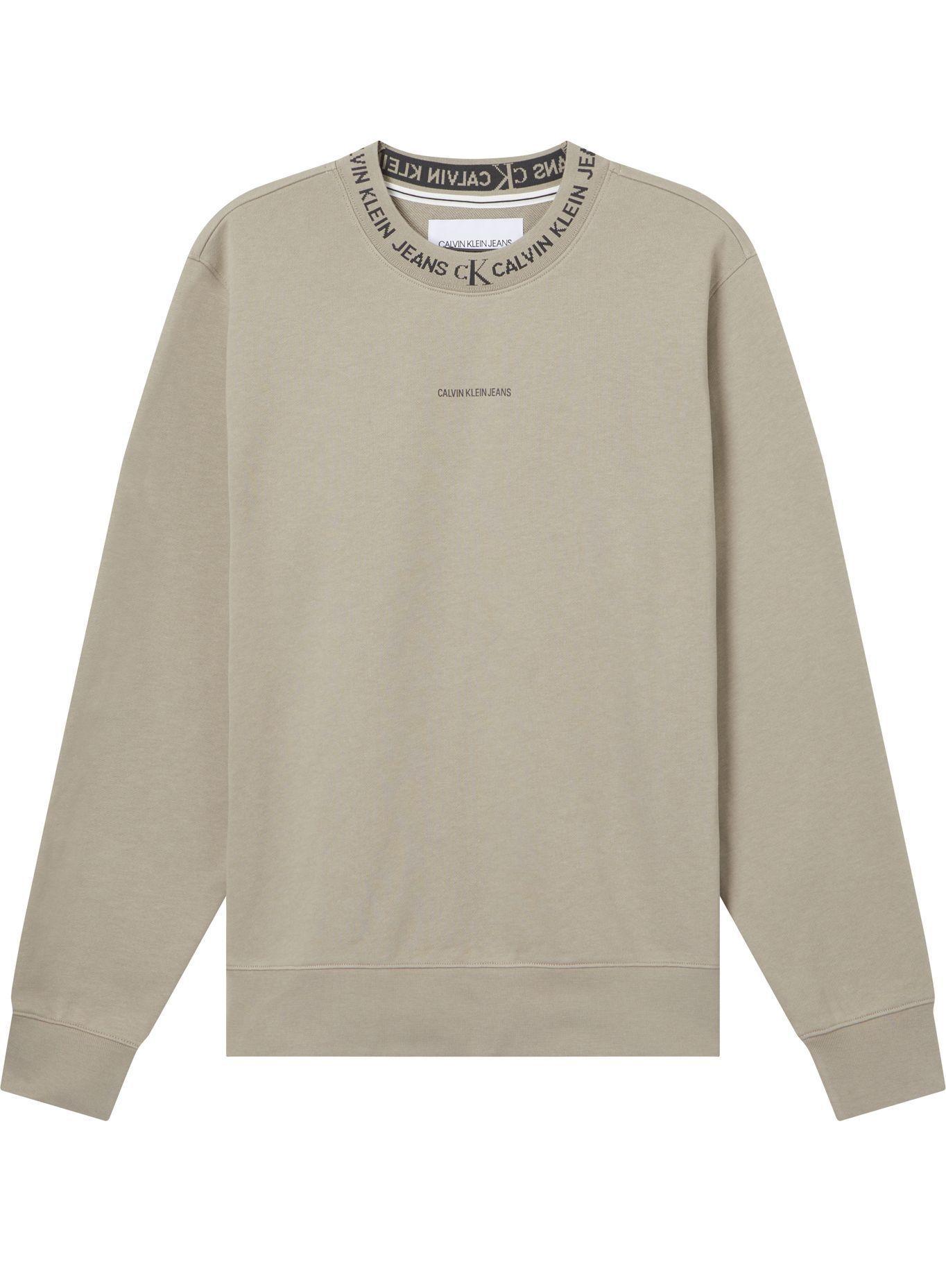 Polerón Logo Jacquard Gris Calvin Klein-0