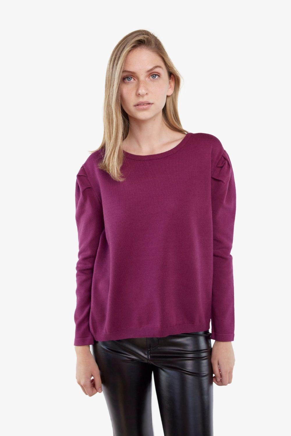 Chaleco Noelia uva-1