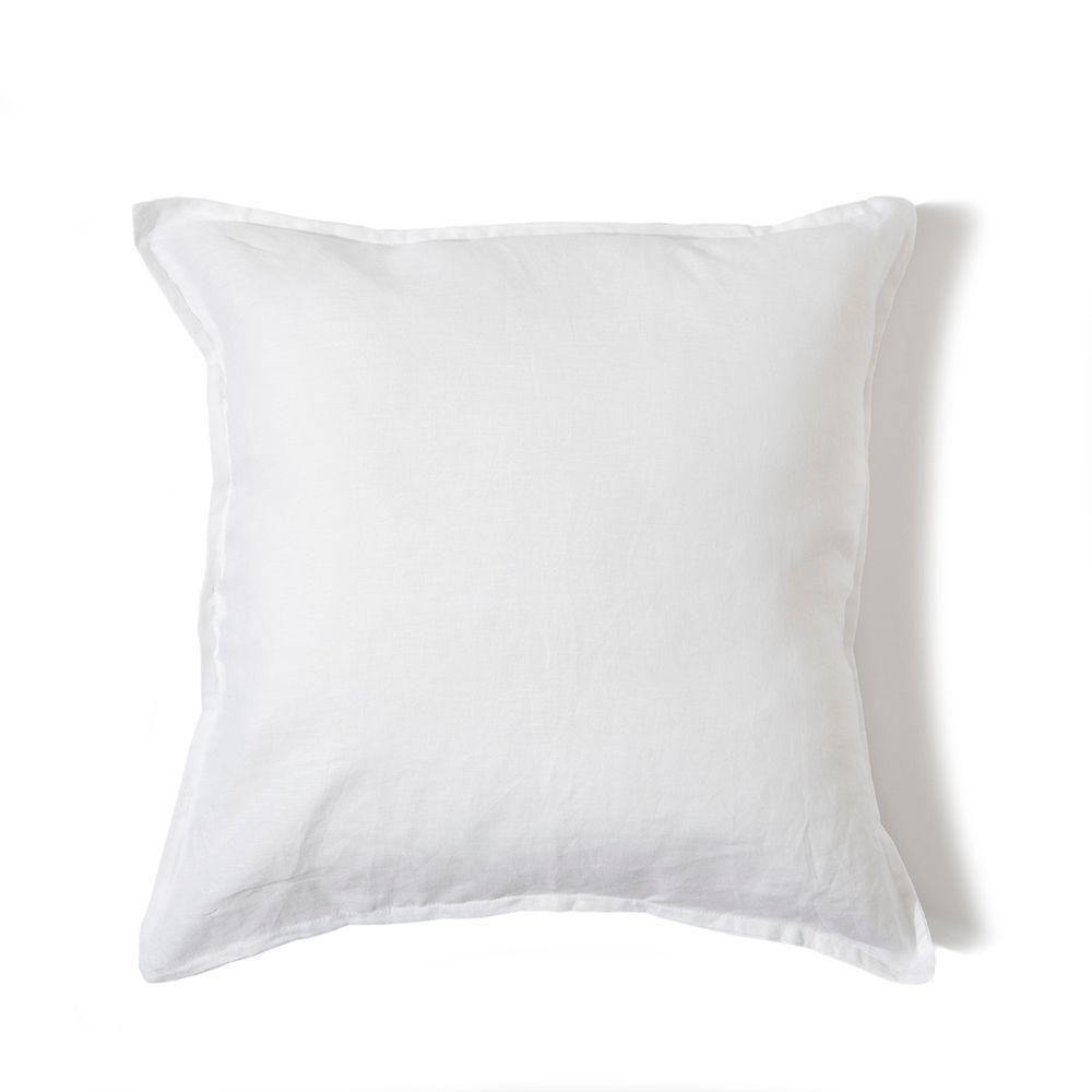 FUNDA DE COJIN BLANCO 60X60 100% LINO -0