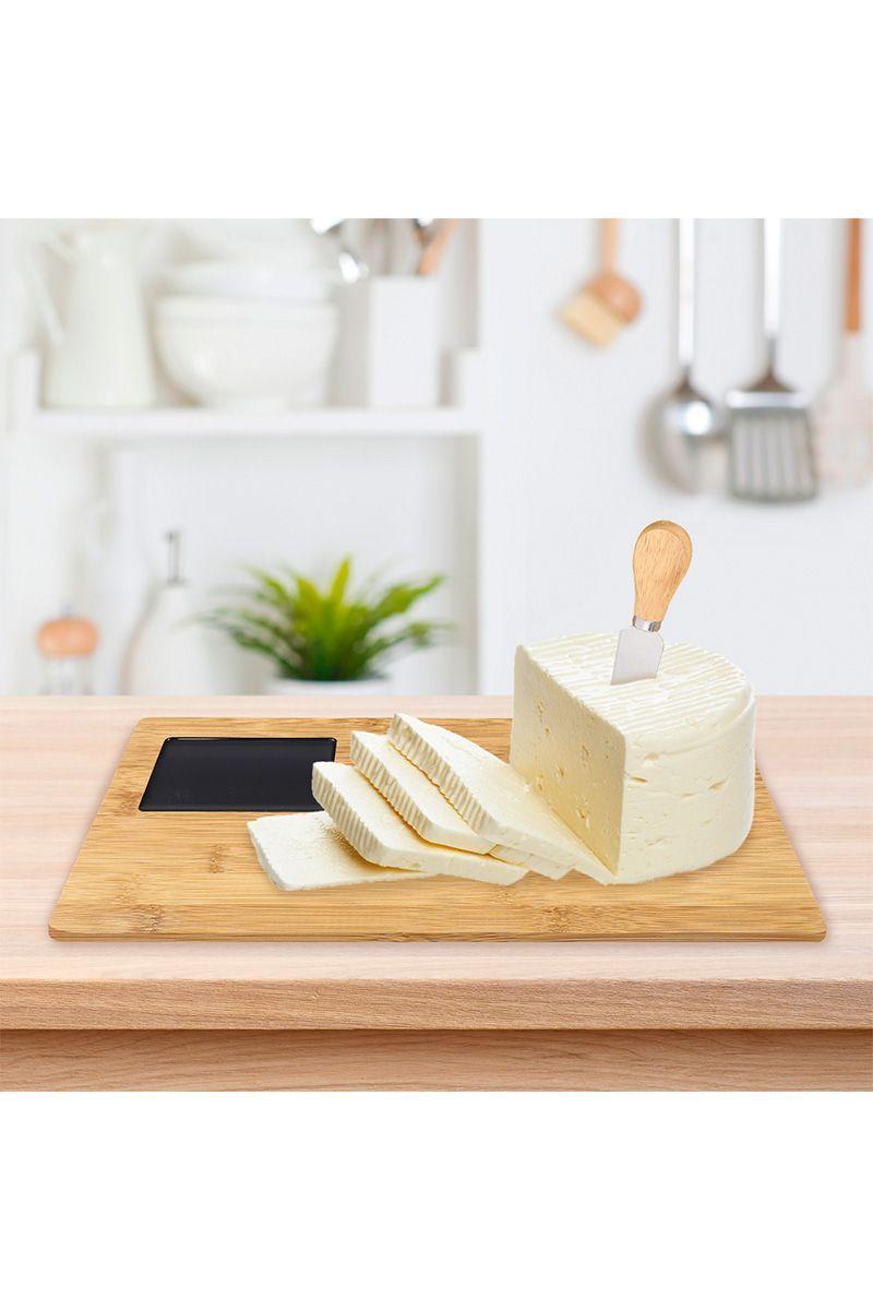 Tabla de Quesos Rectangular M con Utensilios Beige-5