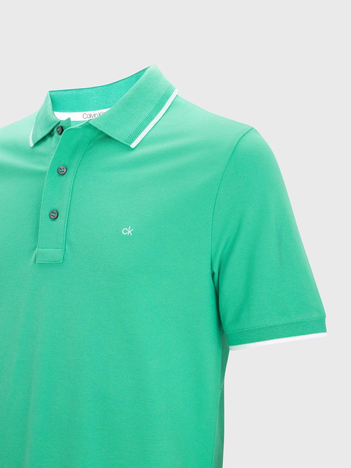 Polo Stretch Tipping Verde Calvin Klein-5