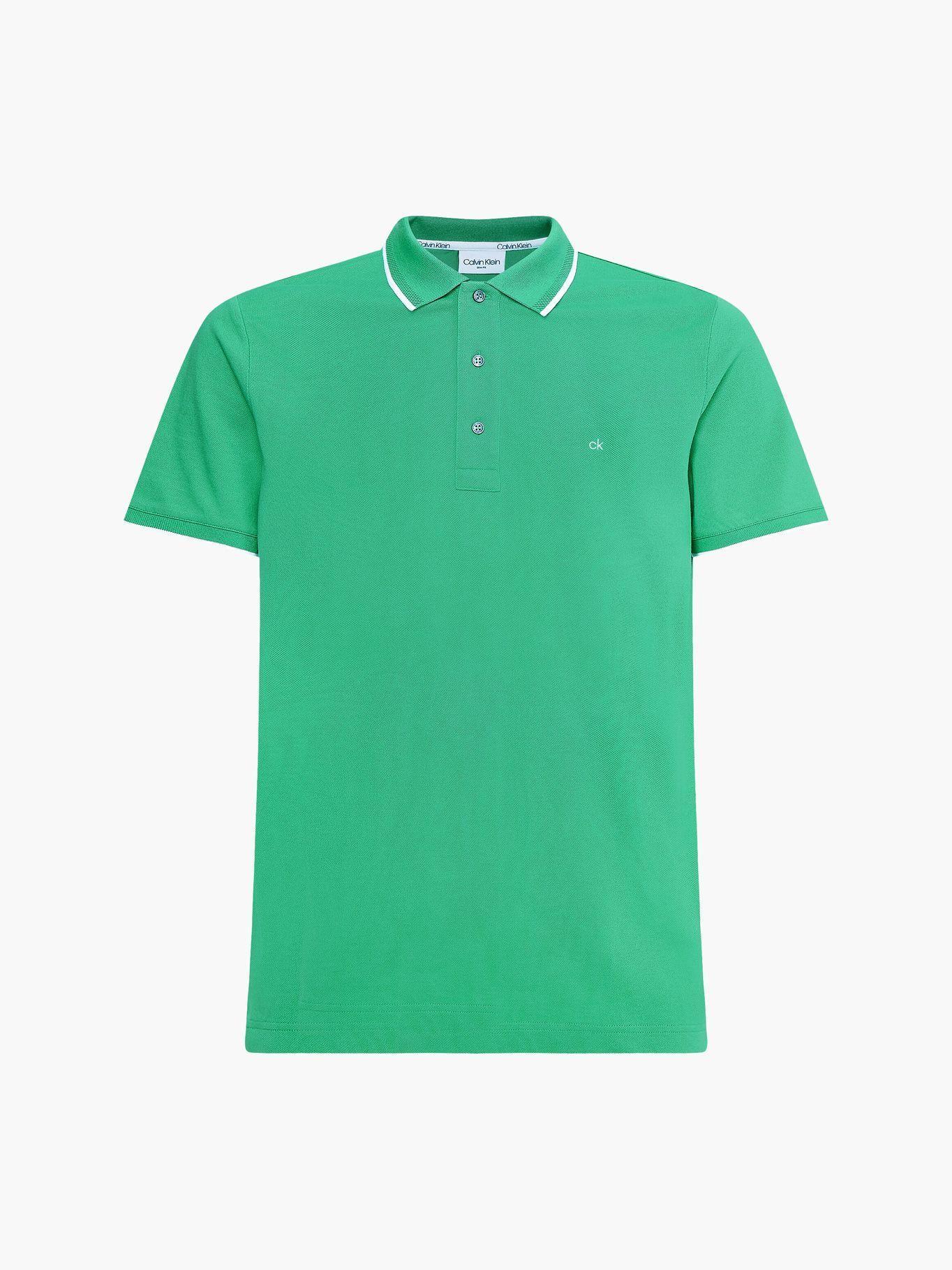 Polo Stretch Tipping Verde Calvin Klein-7