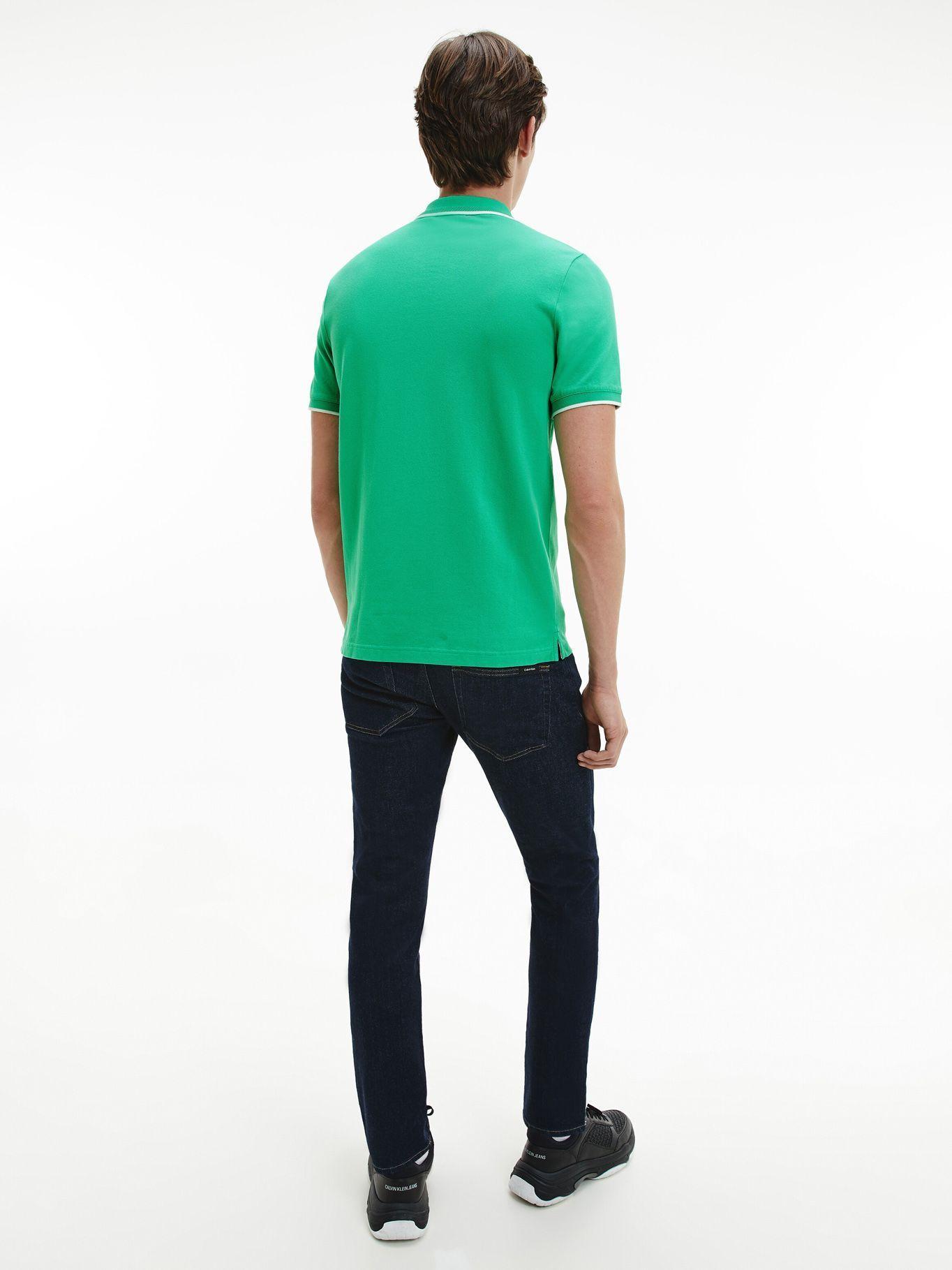 Polo Stretch Tipping Verde Calvin Klein-2