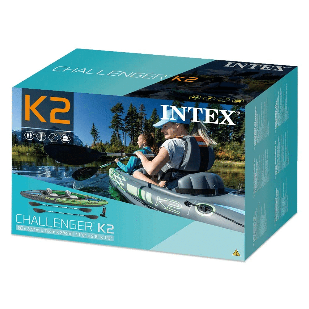 Kayak Inflable Challenger K2 Set Cap. 2 Personas-6