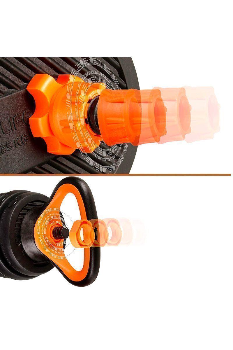 Set Pesas Ajustable 20 Kg Kettlebells Negro-5