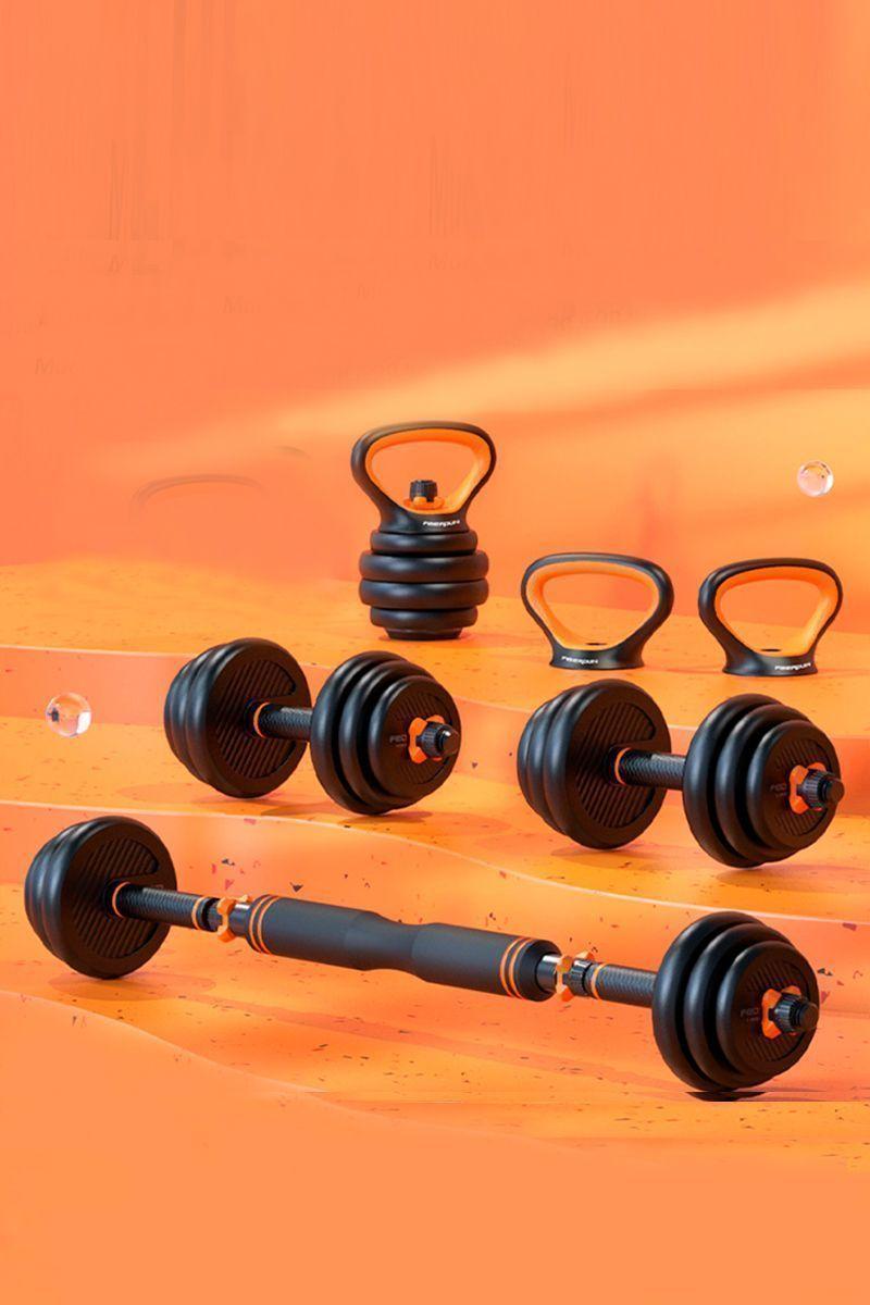 Set Pesas Ajustable 20 Kg Kettlebells Negro-4