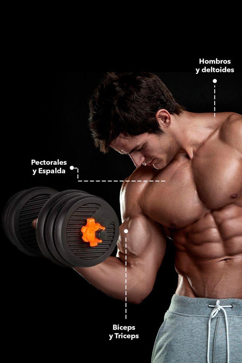 Set Pesas Ajustable 20 Kg Kettlebells Negro-1