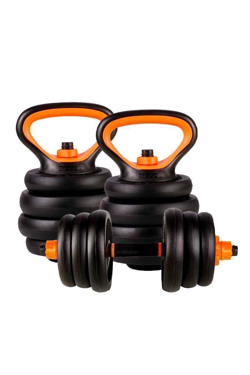 Set Pesas Ajustable 20 Kg Kettlebells Negro-0
