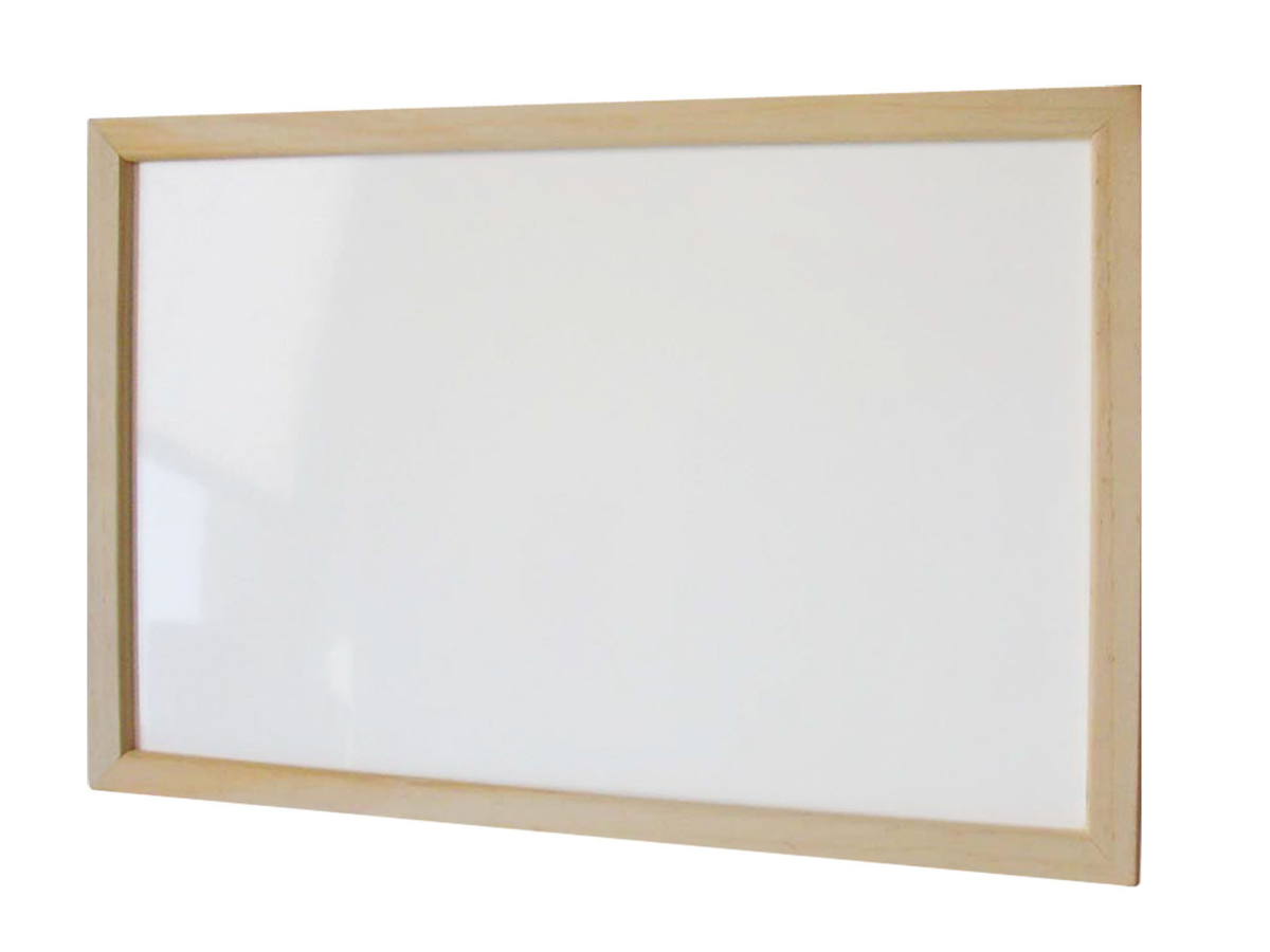 Pizarra Acrílica Blanca 50x70 Cm Con Marco De Madera -861351-0