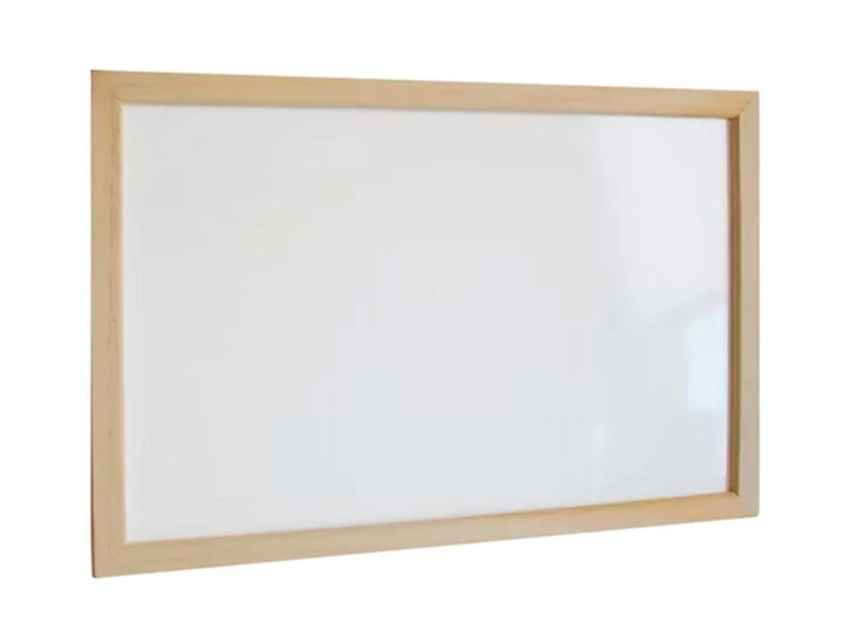 Pizarra Acrílica Blanca 50x70 Cm Con Marco De Madera -861351-1