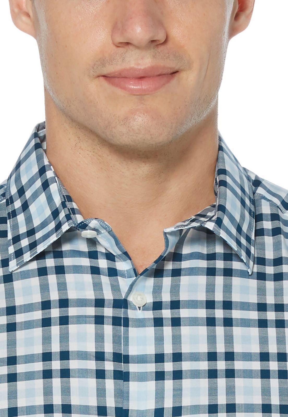 Camisa Cuadros Casual Celeste-2