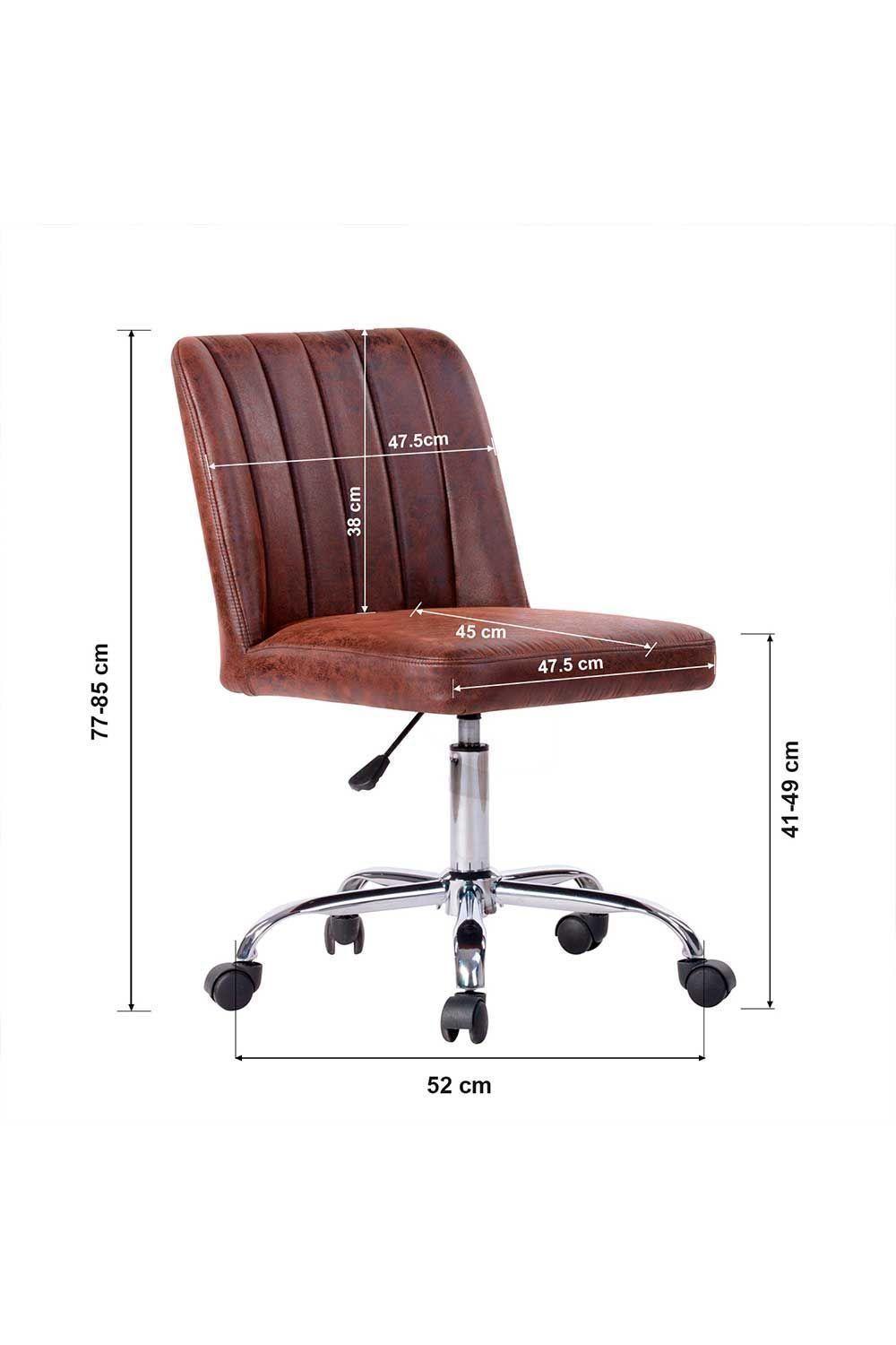 Silla de Oficina Vintage PU - Café-2