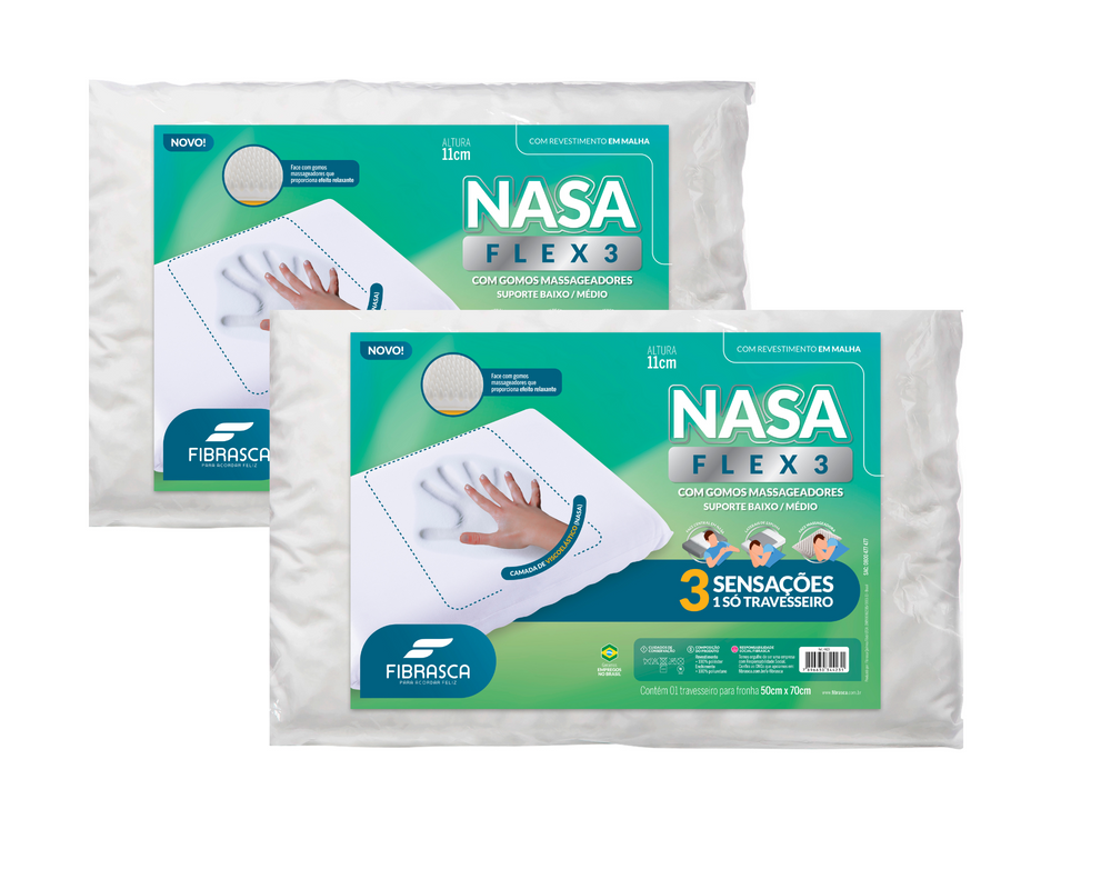 Almohada Visco Nasa Flex 3  Pack 2-0