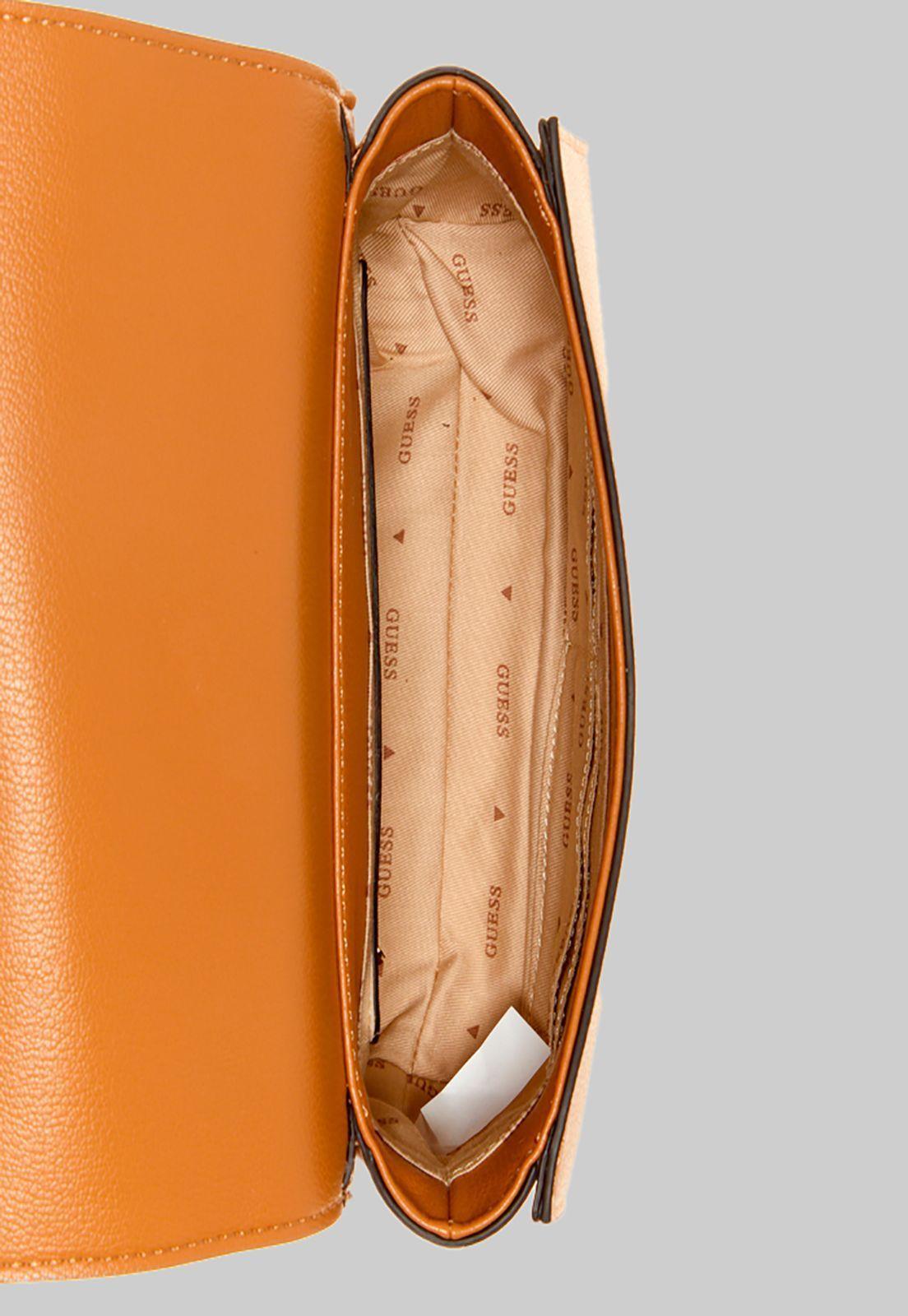 Cartera Kristle Top Handle Flap Car Café Guess-3