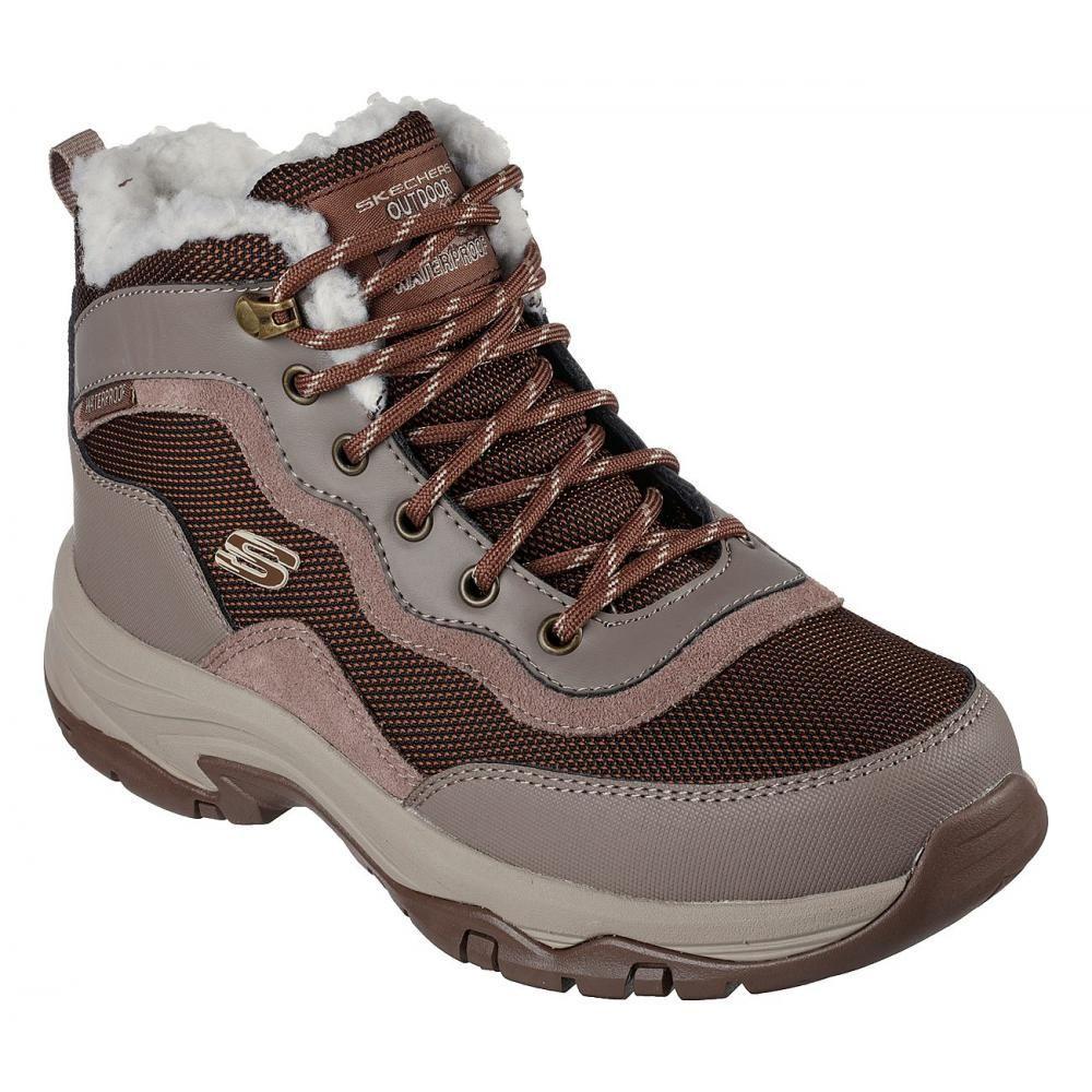 Botin Mujer Trego Café Skechers-5