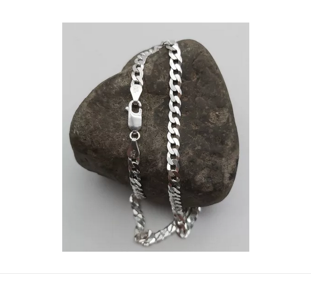Cadena Hombre Grumet Plata Fina Italiana 925-2