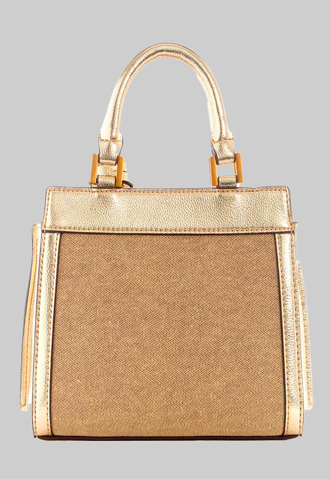 Mini Cartera Katey Mini Satchel Lte Café Guess-2