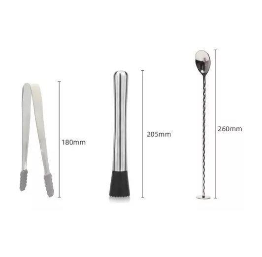 Set Coctelería Profesional Coctelera Barman Bartender 10 Pzs-2
