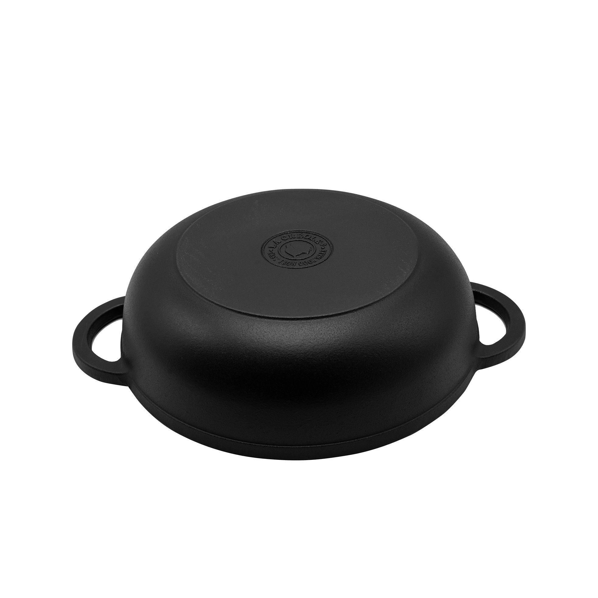 Olla perfil bajo Ø30cm Black Matte-4