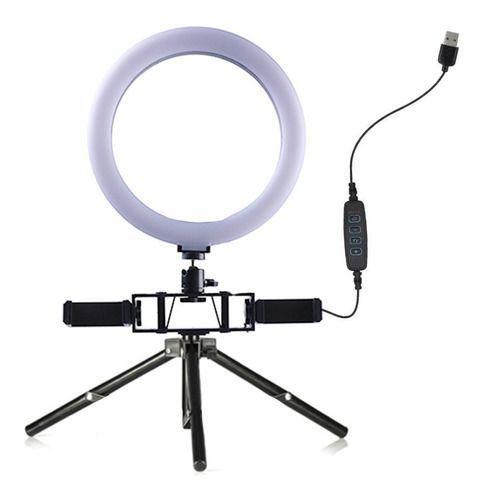 Aro De Luz Con 2 Soporte Para Celular Y Tripode-3