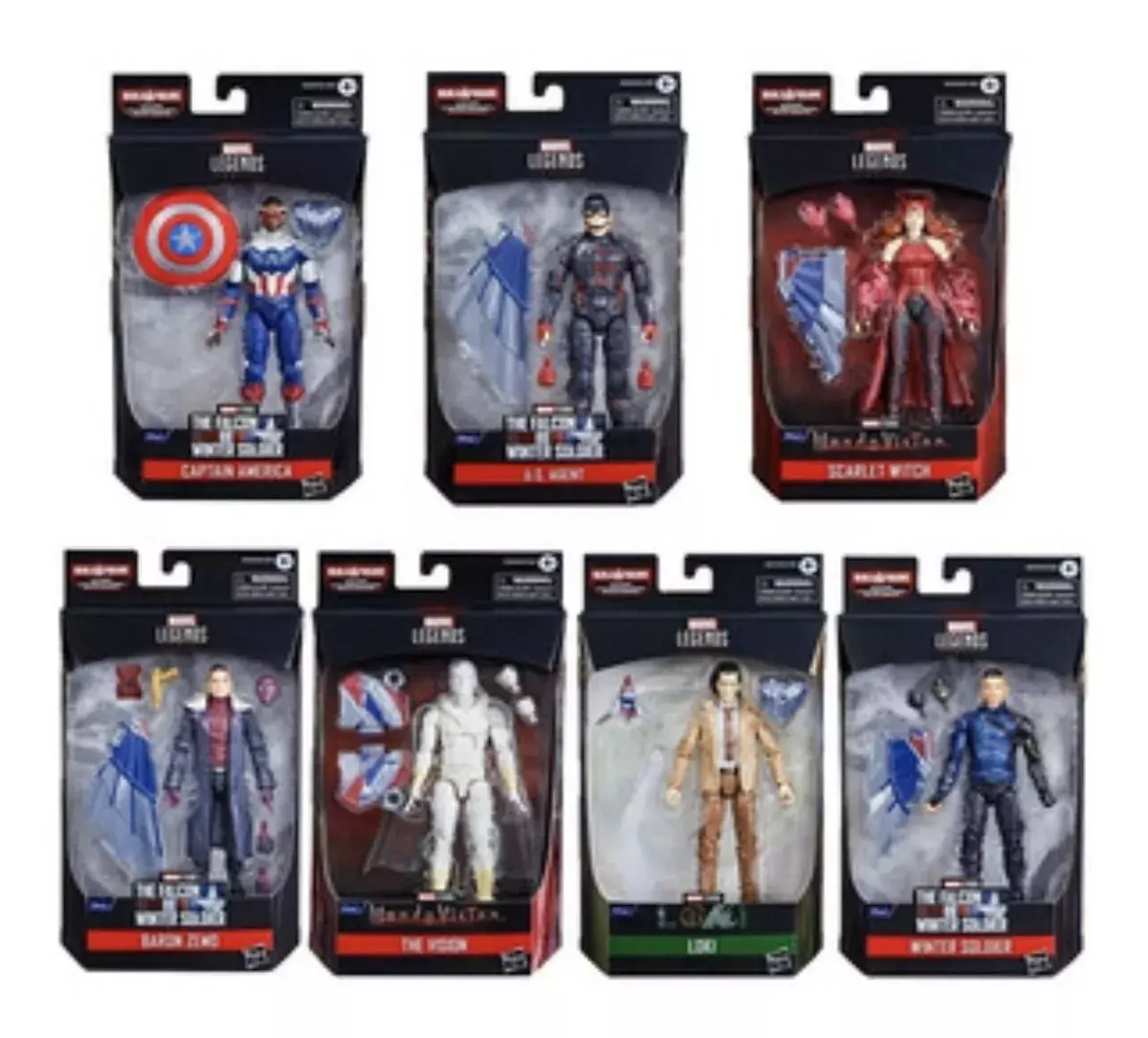 Marvel Legends - Coleccion 7 Figuras - Avengers Loki Capitan America-0