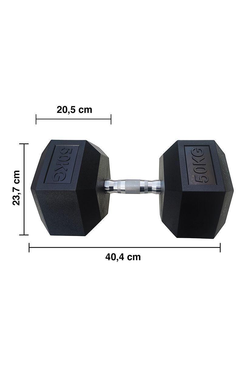 Mancuerna Hexagonal 50 Kg Negro-2