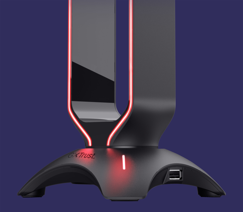 Soporte Stand Gamer RGB para Audífonos Trust Gxt 265 + HUB-12