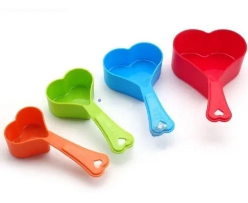 4 Unids Set Cuchara De Medición Corazón-2