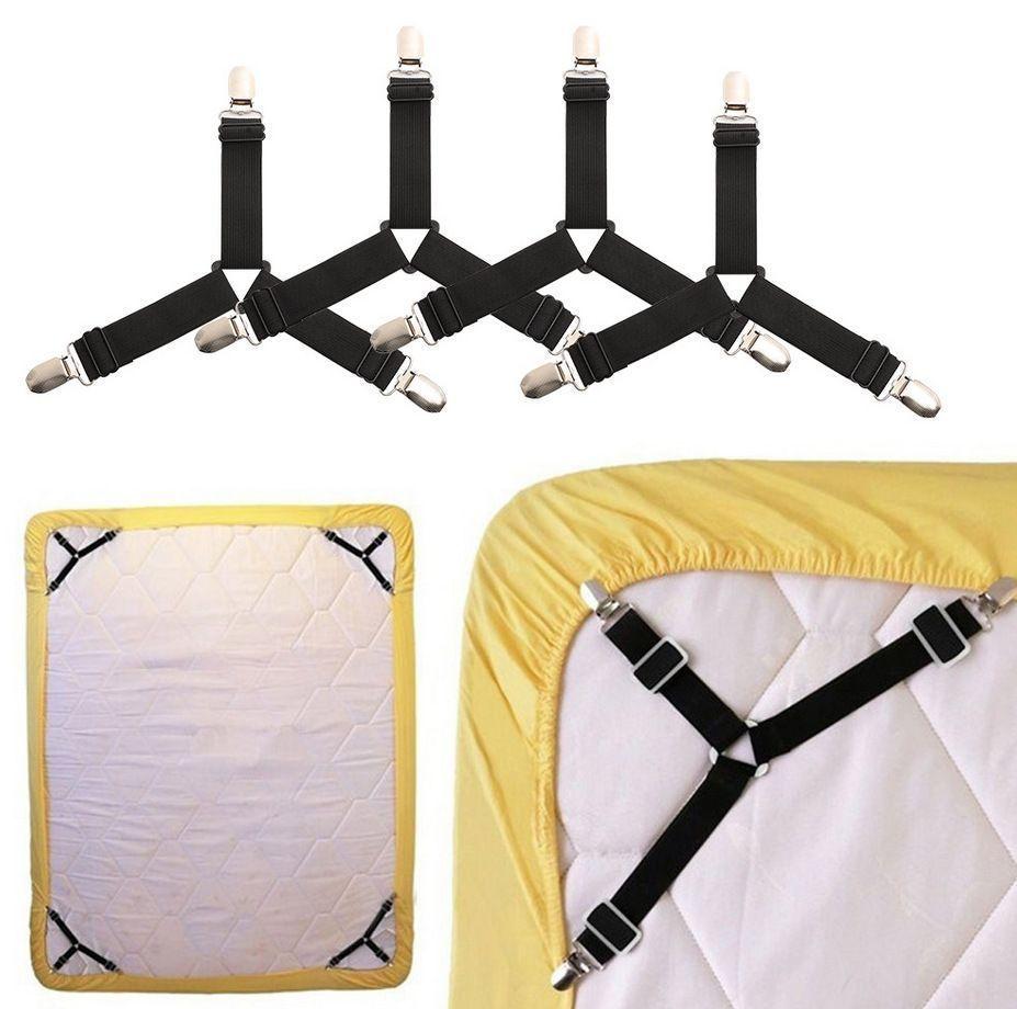 Sujetadores De Sábana De Cama Correa 4 Unidades -3